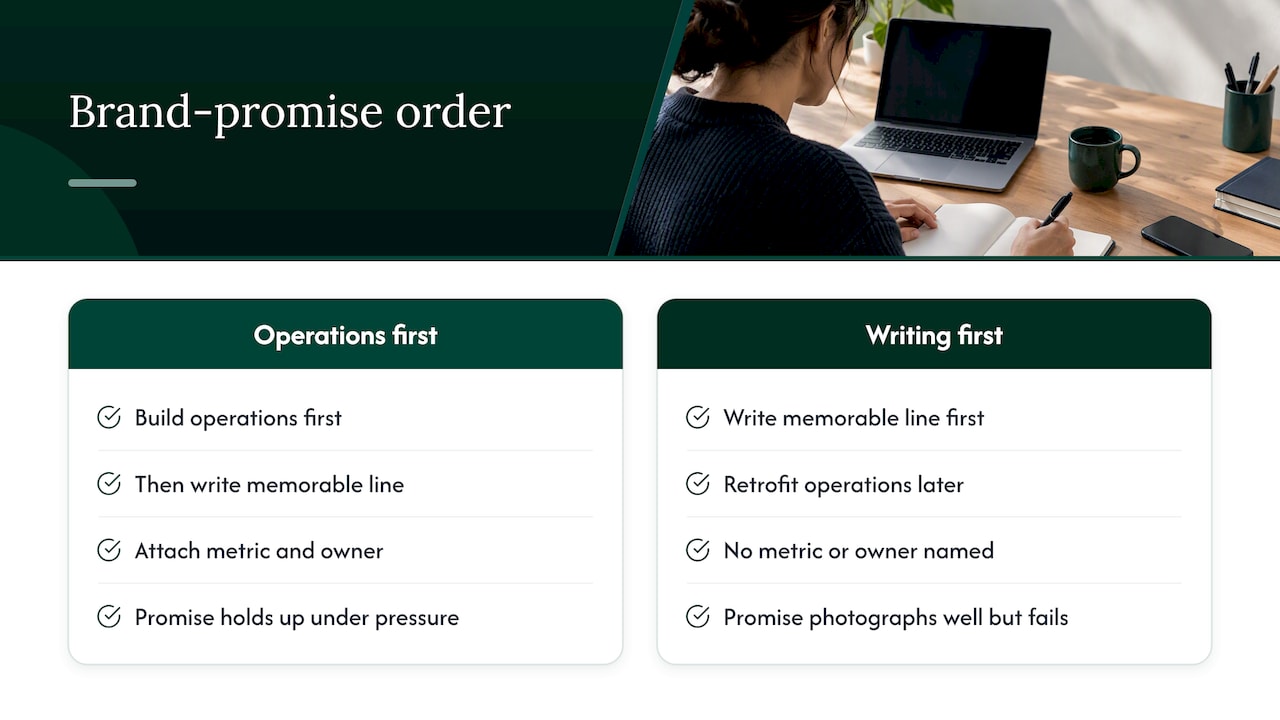 Operations first brand promise sequence