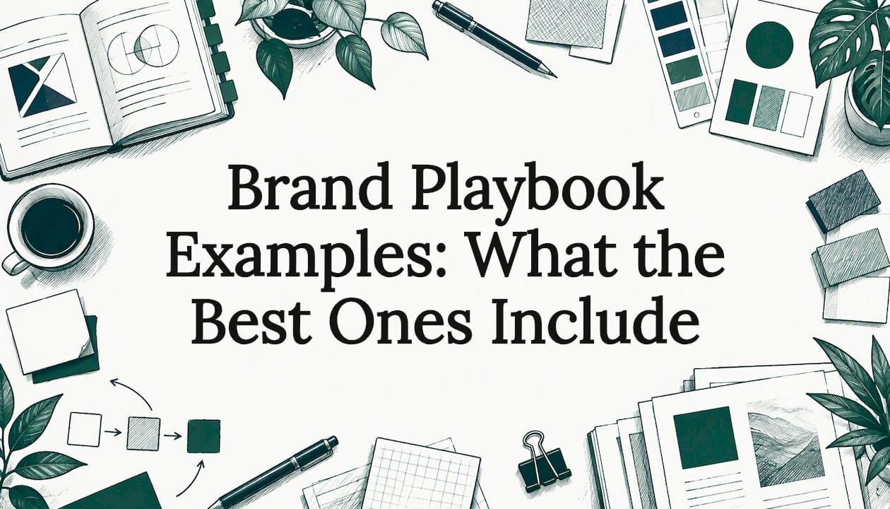 Hand-drawn playbook elements frame the title